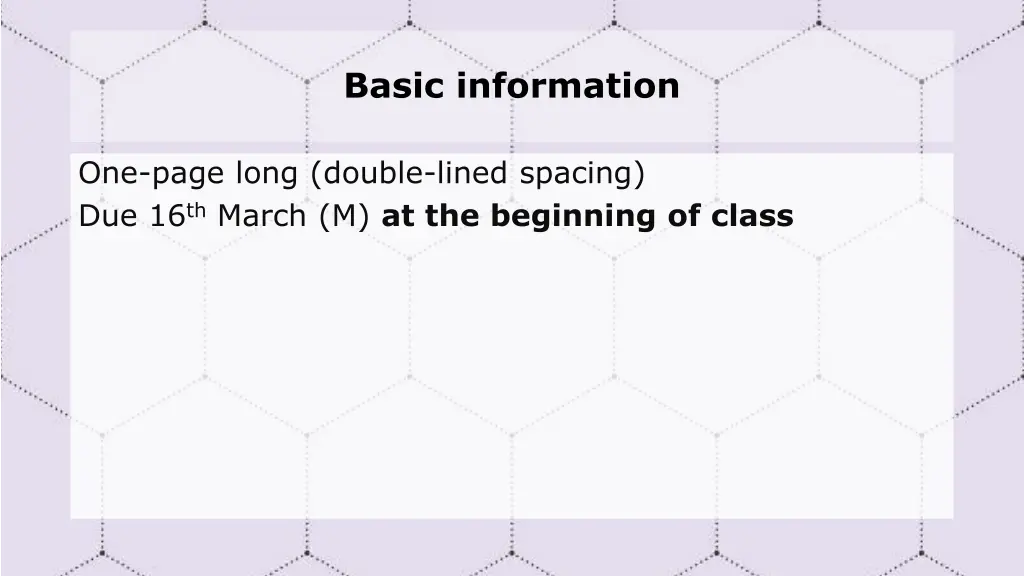 basic information