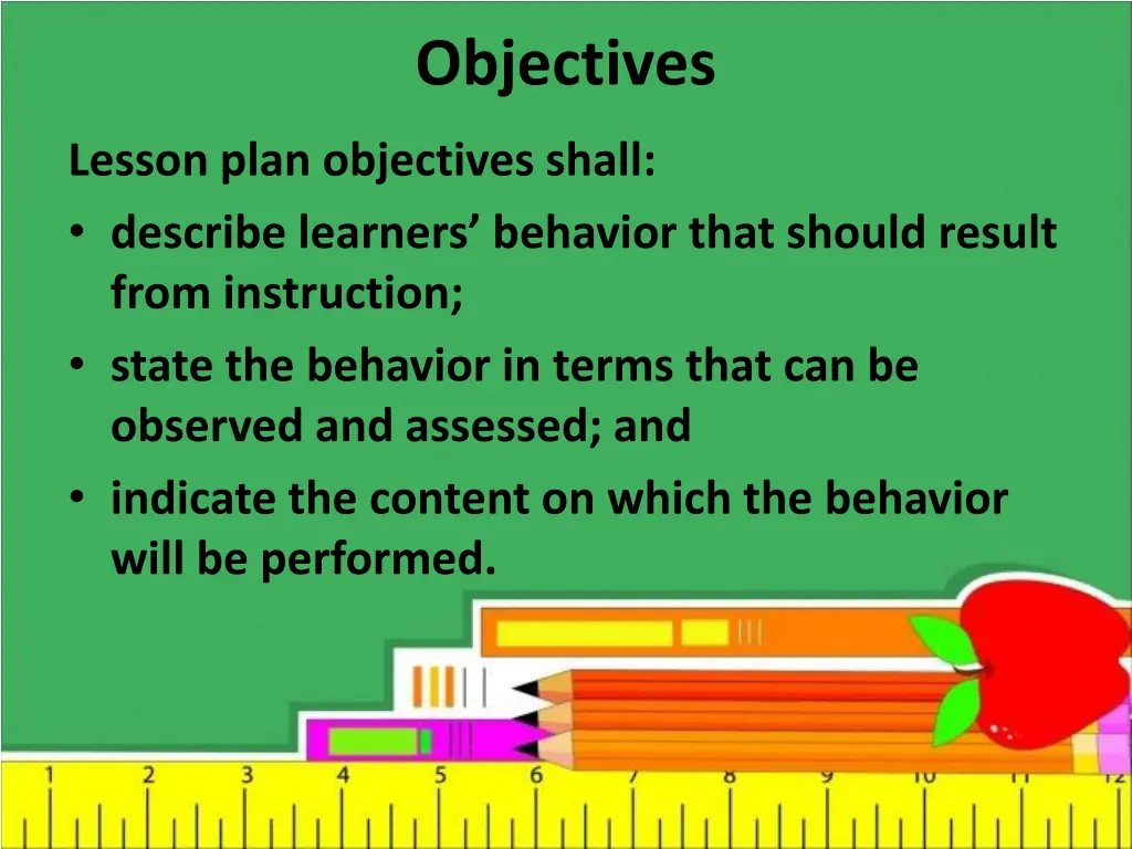 objectives