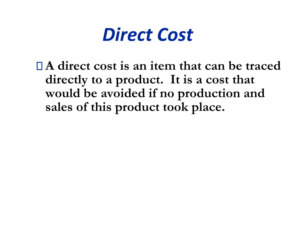 direct cost