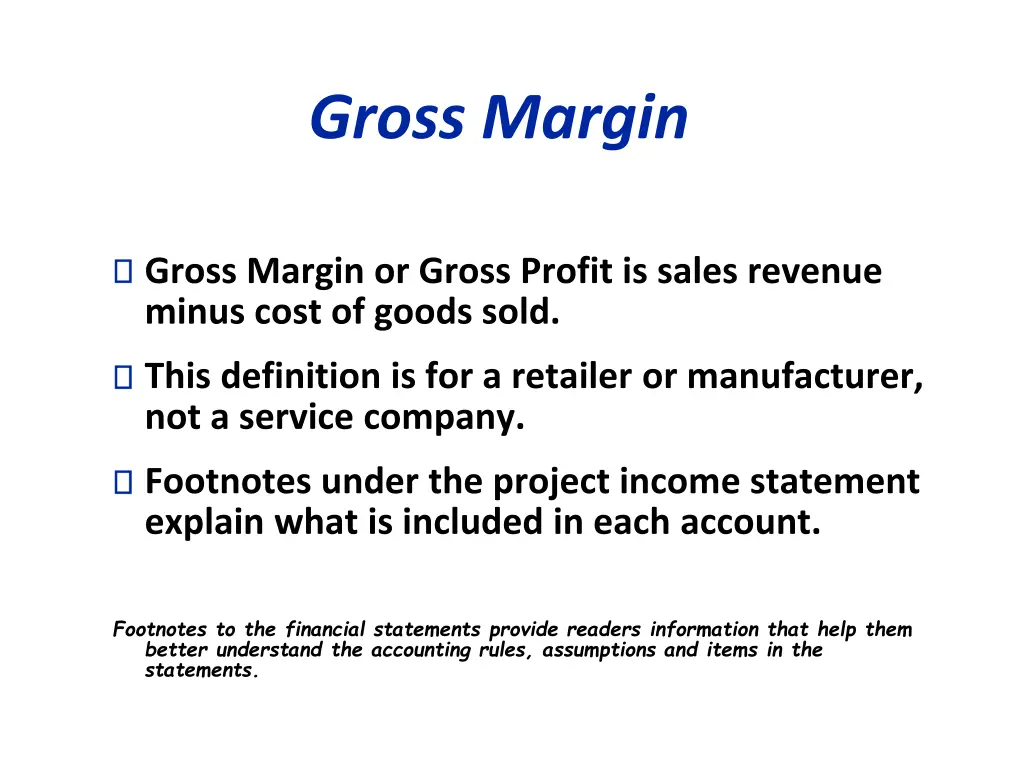 gross margin