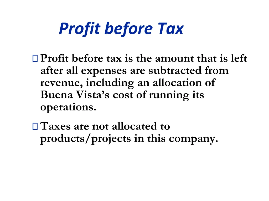 profit before tax