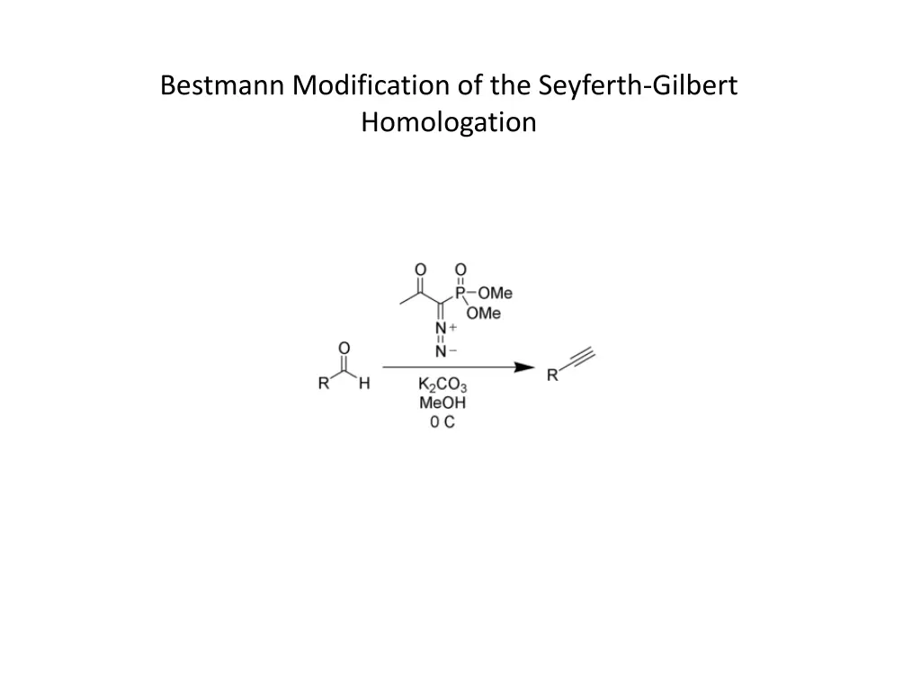 bestmann modification of the seyferth gilbert