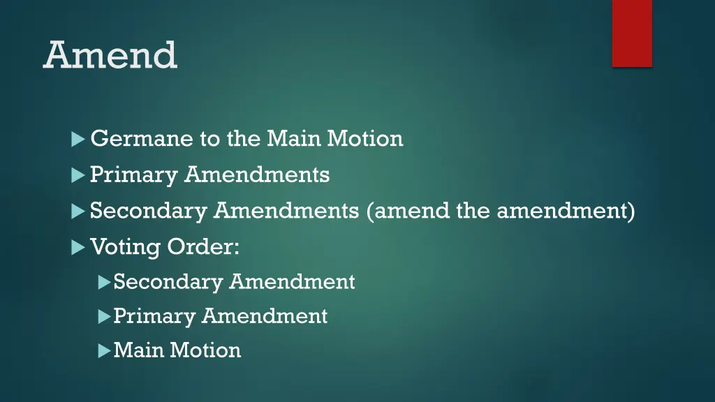 amend