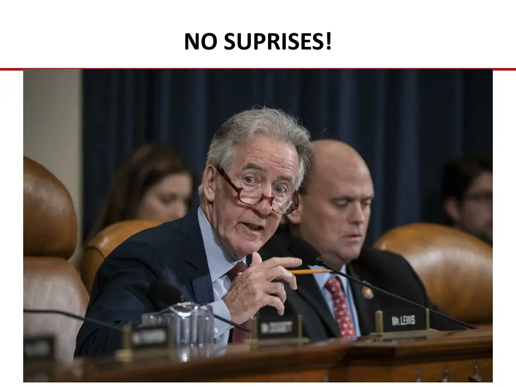 no suprises