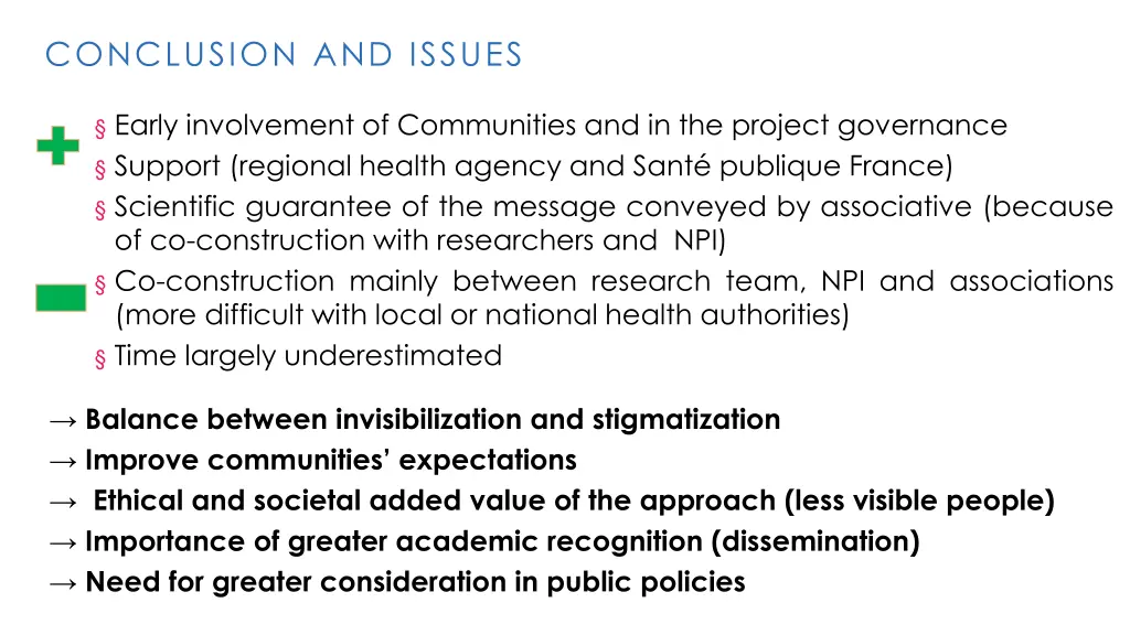 conclusion and issues
