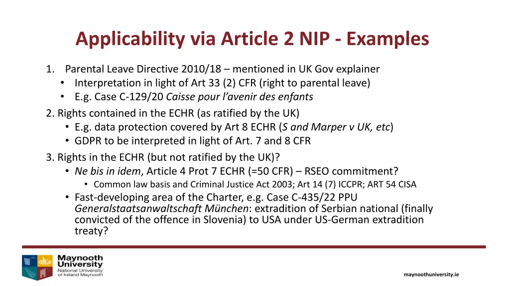 applicability via article 2 nip examples