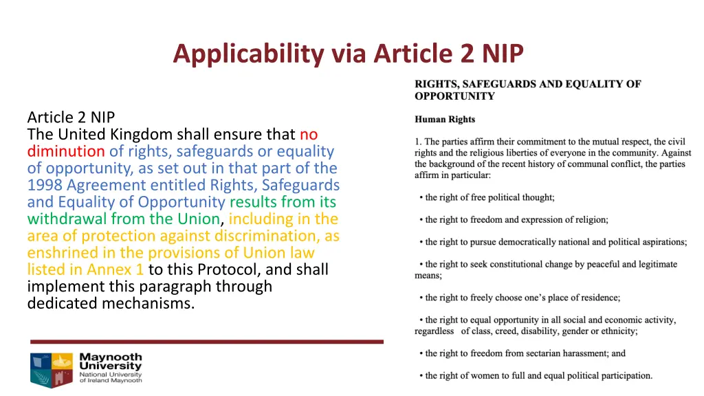 applicability via article 2 nip