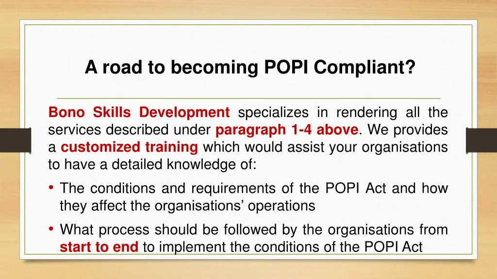 a road to becoming popi compliant 2