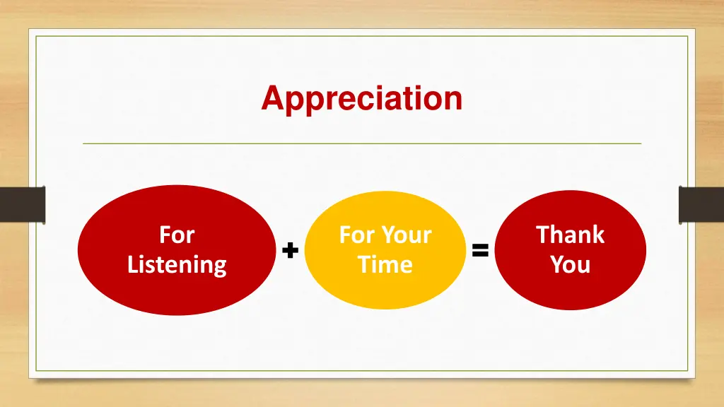 appreciation