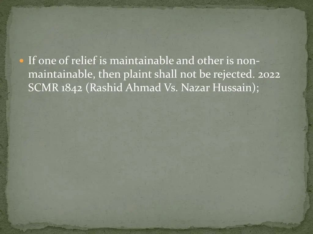 if one of relief is maintainable and other
