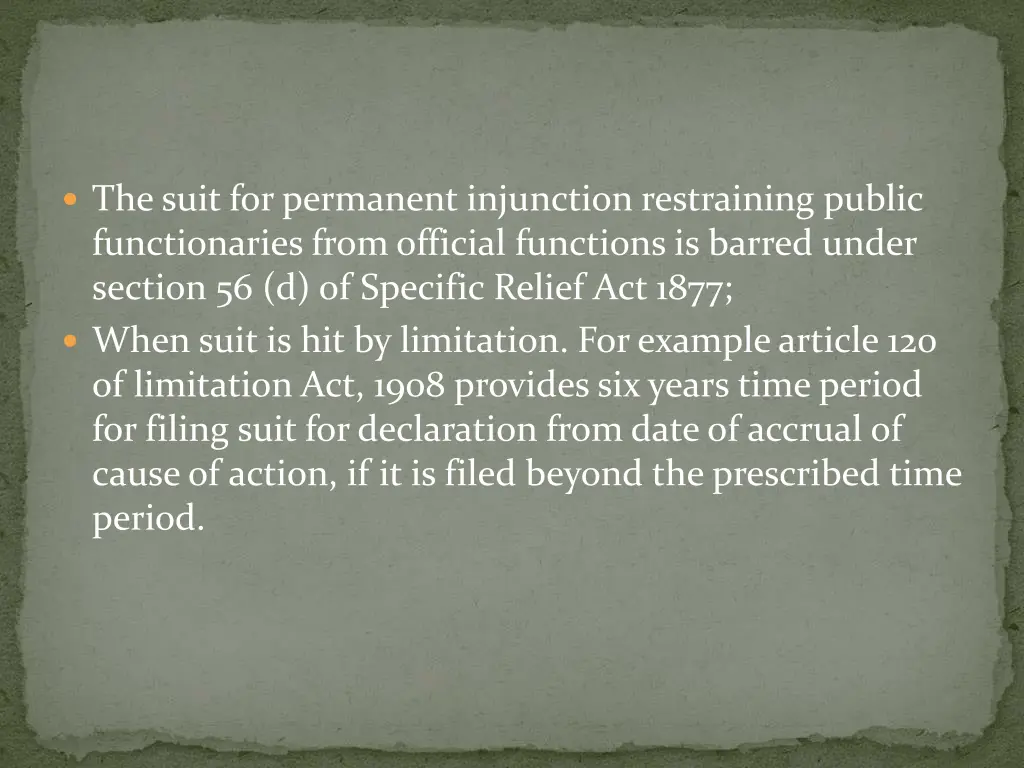 the suit for permanent injunction restraining