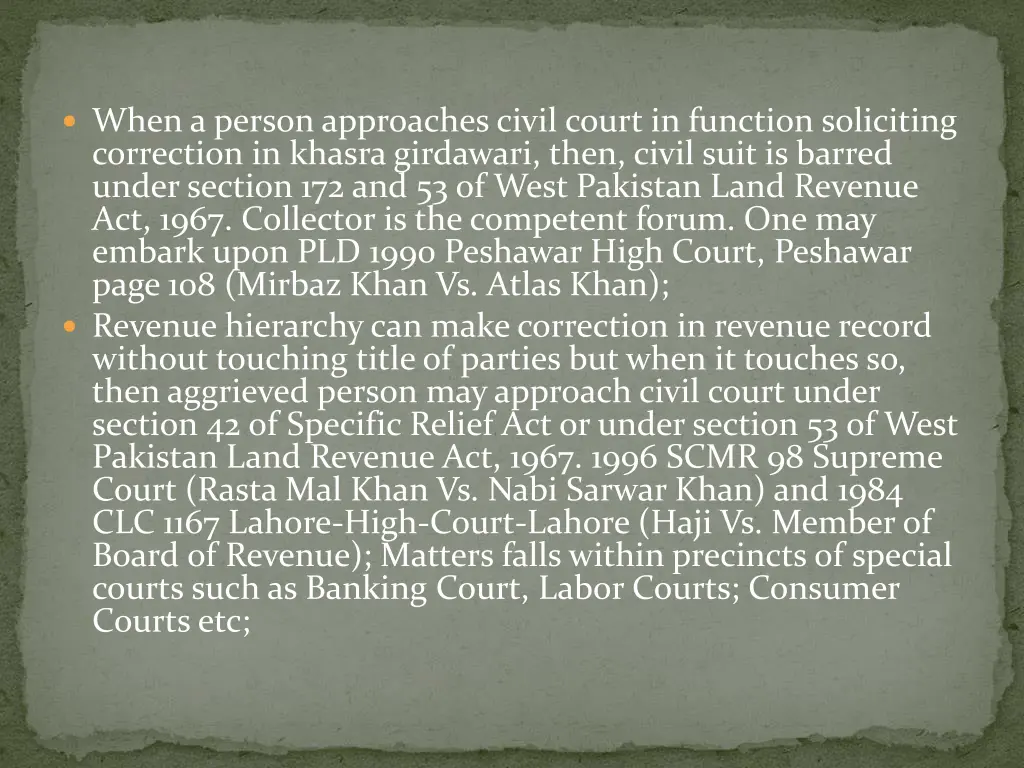 when a person approaches civil court in function