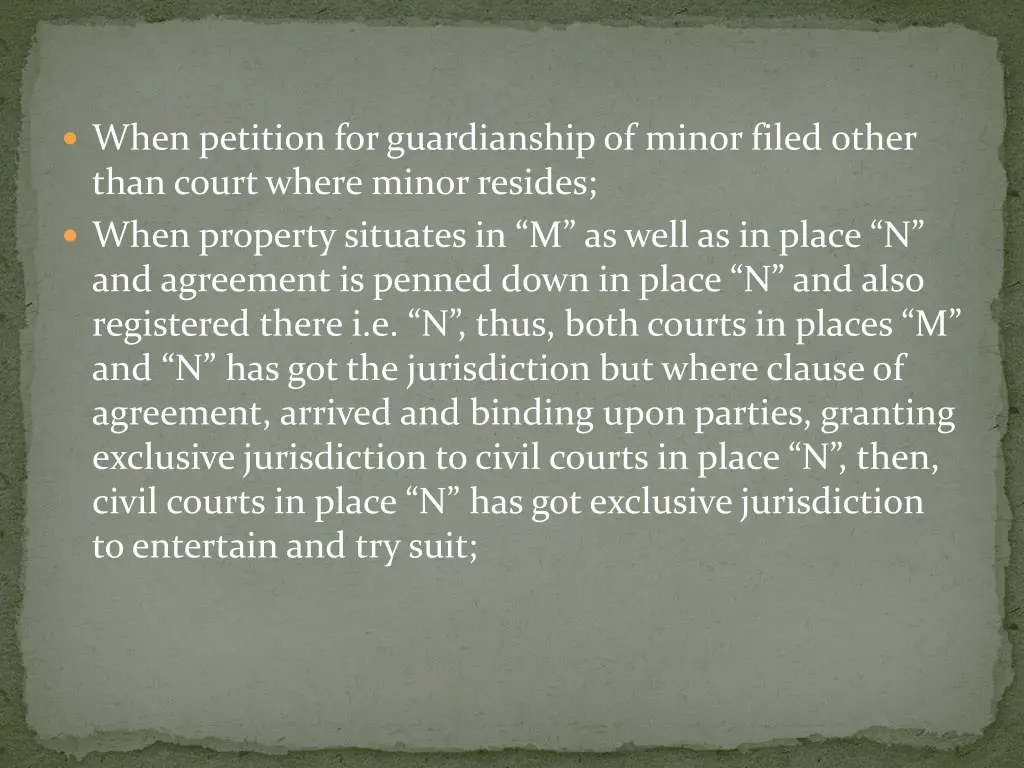 when petition for guardianship of minor filed