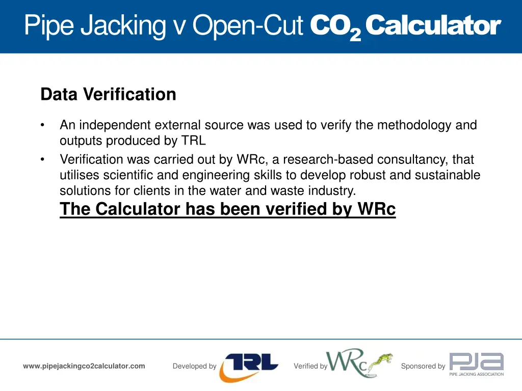 pipe jacking v open cut co 2 calculator 12
