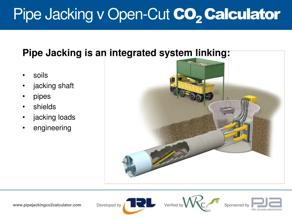 pipe jacking v open cut co 2 calculator 4