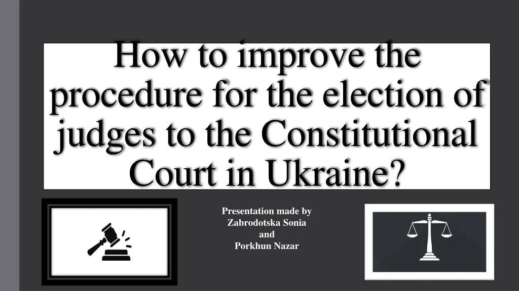 how to improve the procedure for the election