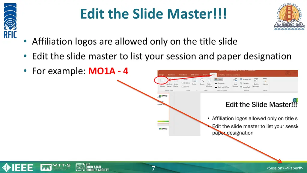 edit the slide master