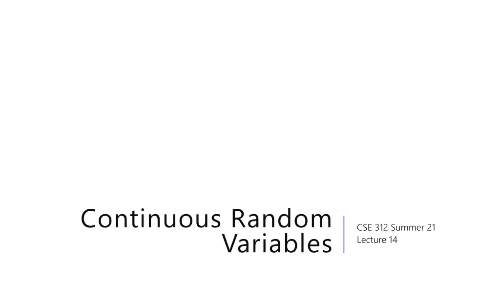 continuous random