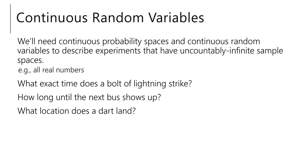 continuous random variables