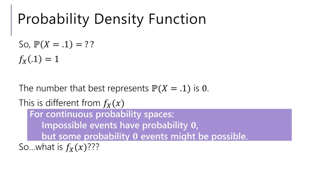 probability density function
