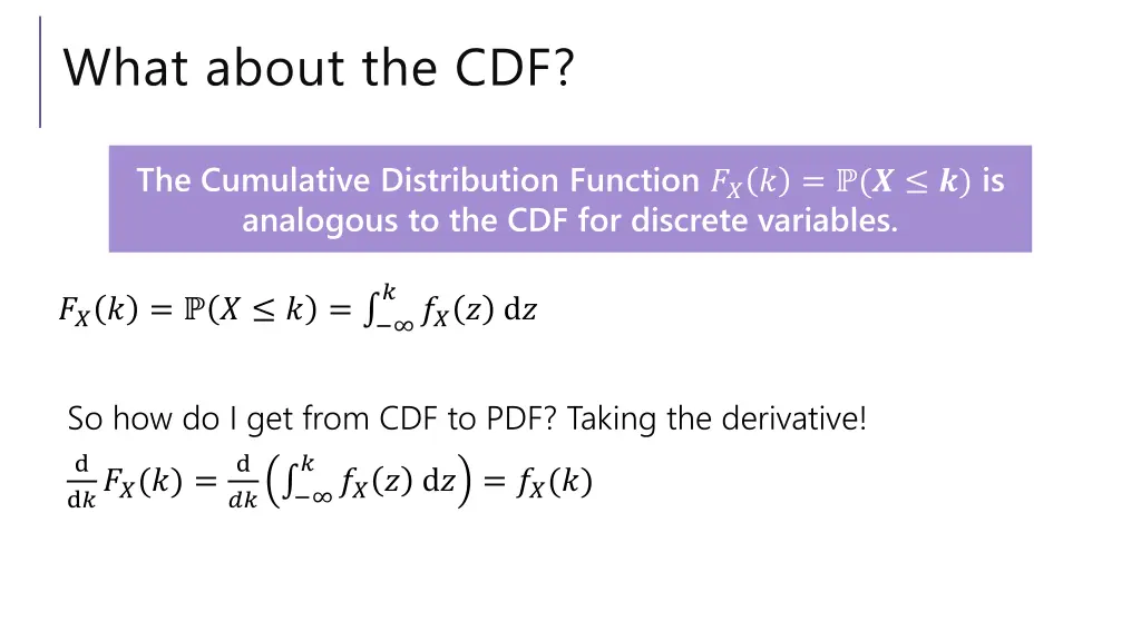 what about the cdf