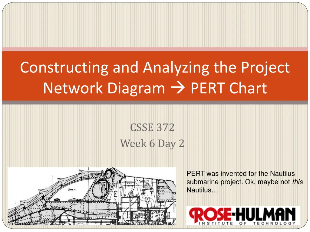 constructing and analyzing the project network