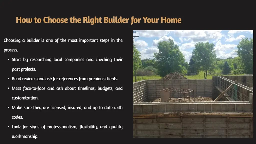 how to choose the right builder for your home