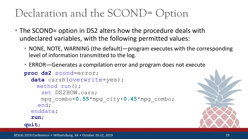 declaration and the scond option
