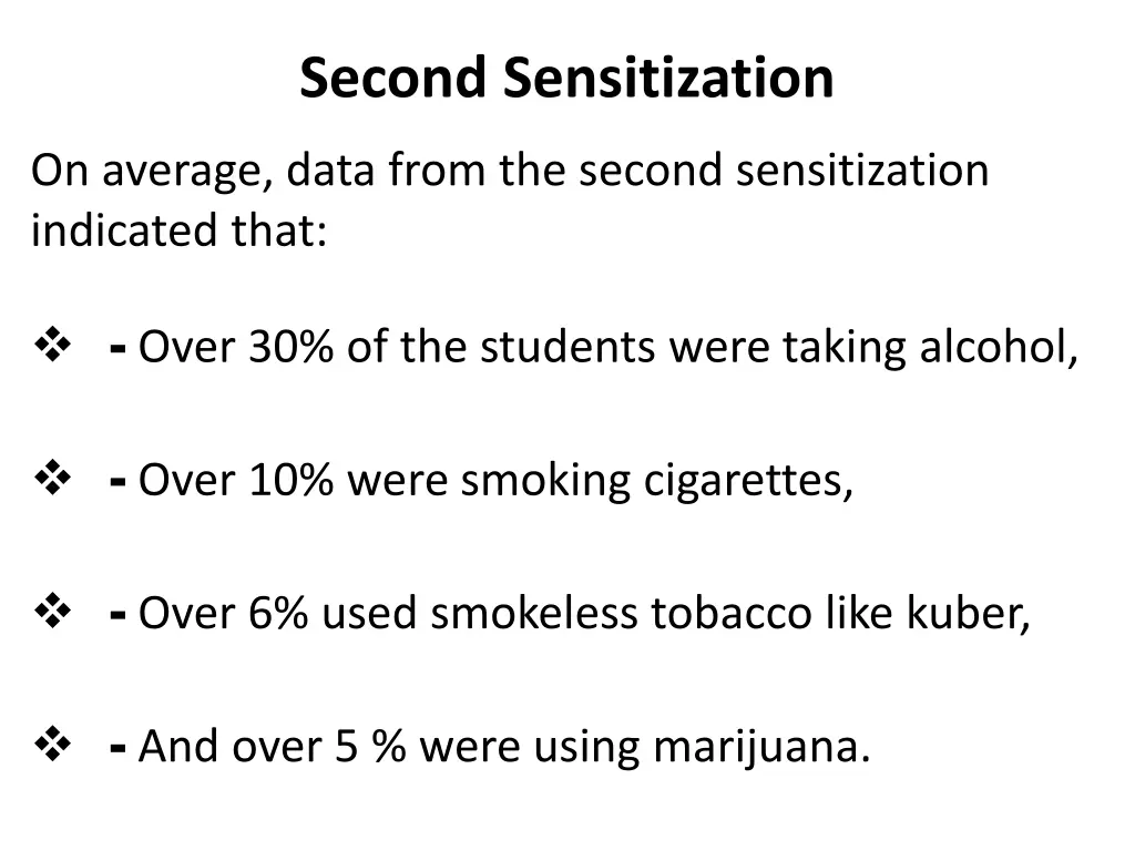 second sensitization
