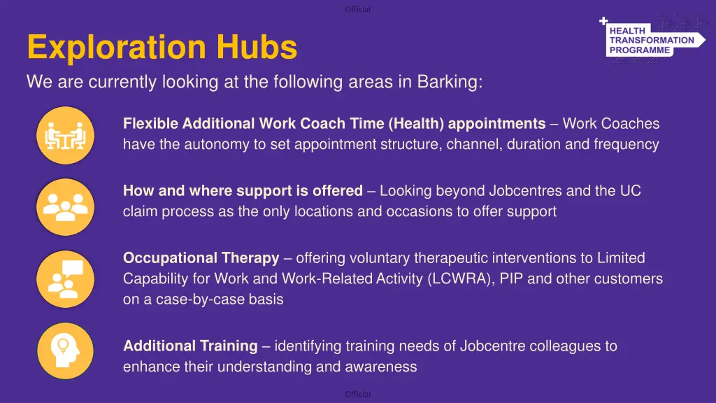 exploration hubs we are currently looking