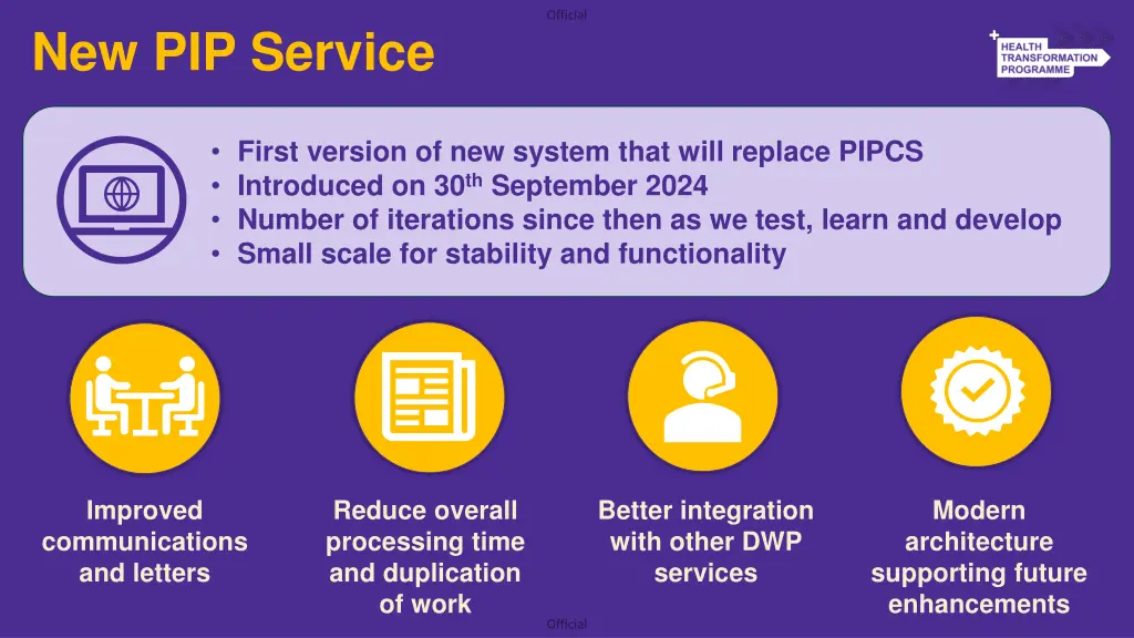 new pip service
