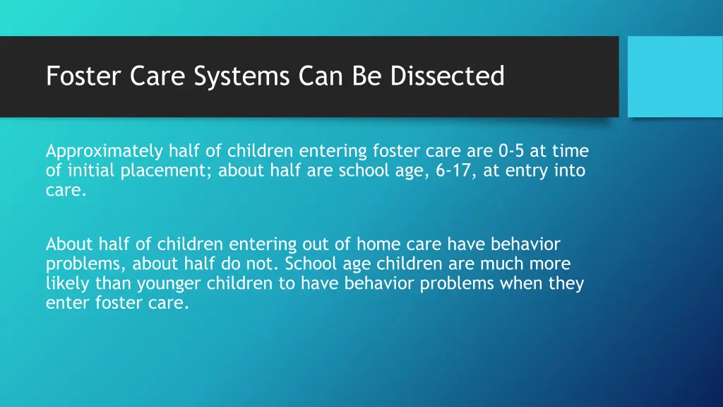 foster care systems can be dissected