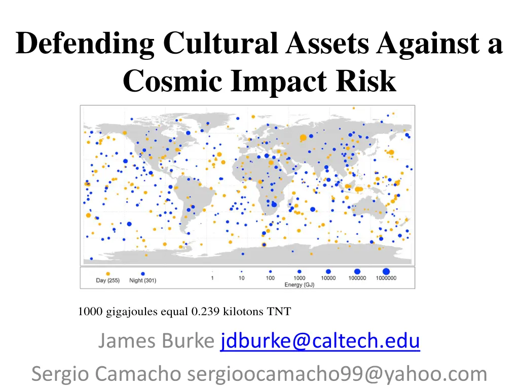 defending cultural assets against a cosmic impact