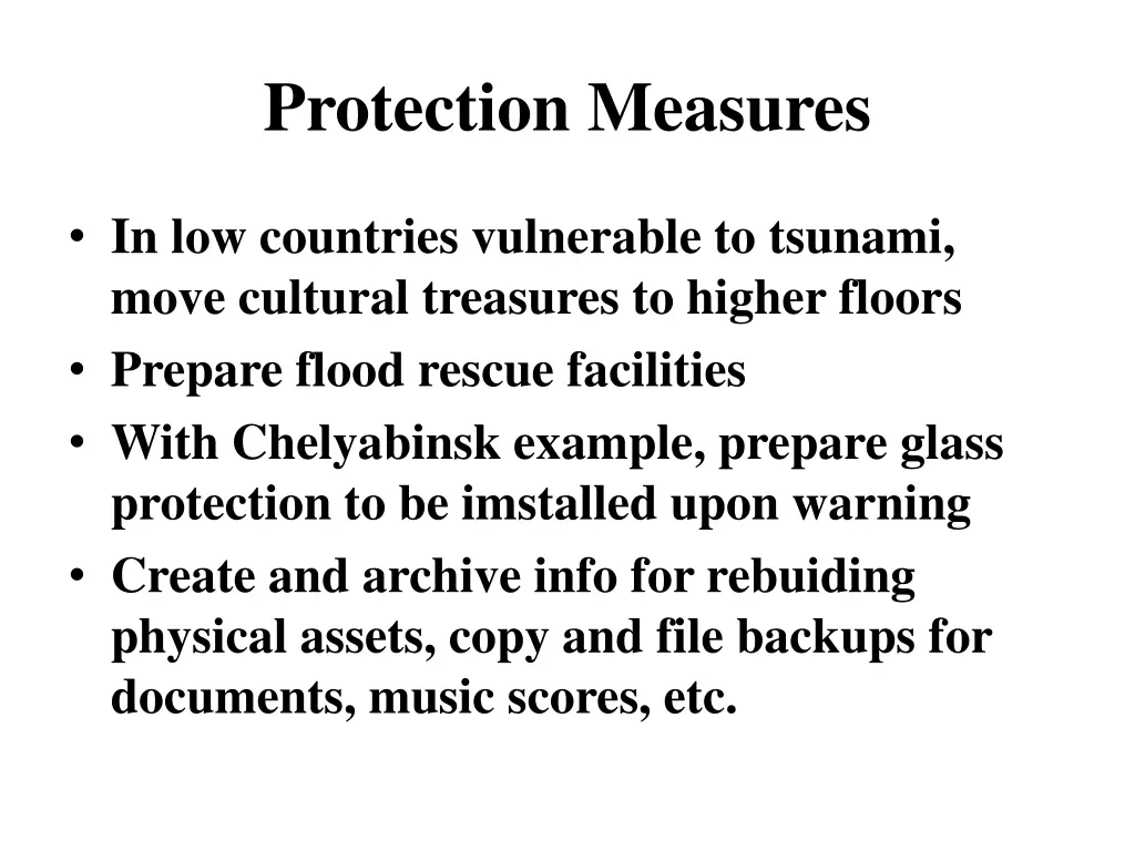 protection measures