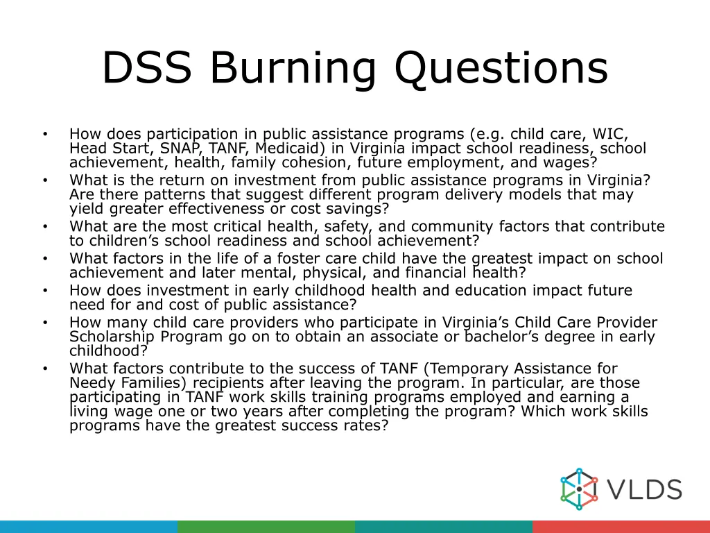 dss burning questions