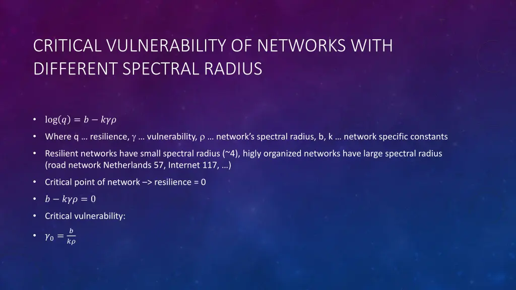 critical vulnerability of networks with different