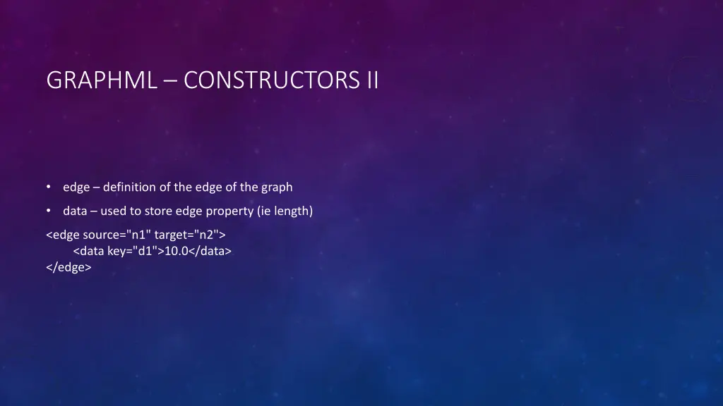graphml constructors ii