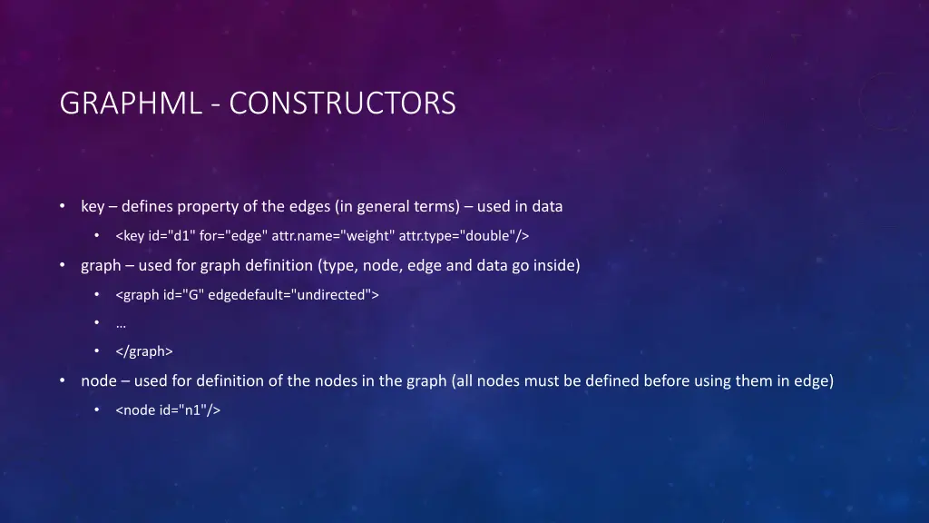 graphml constructors