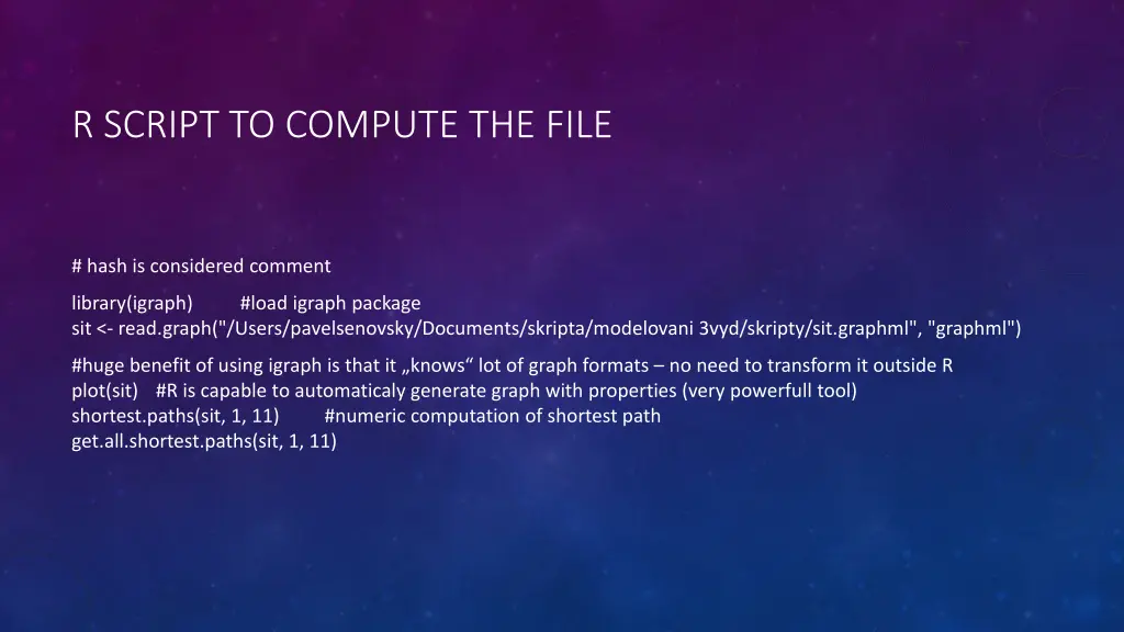 r script to compute the file