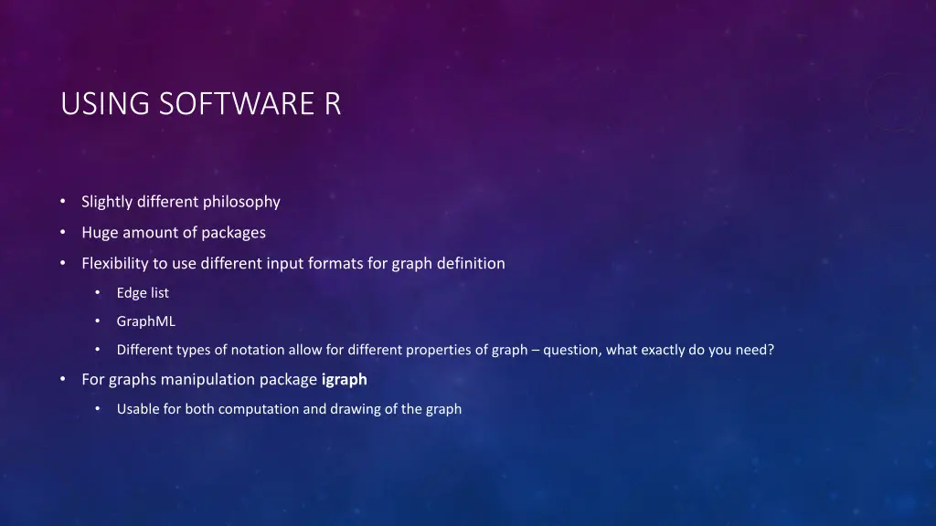 using software r