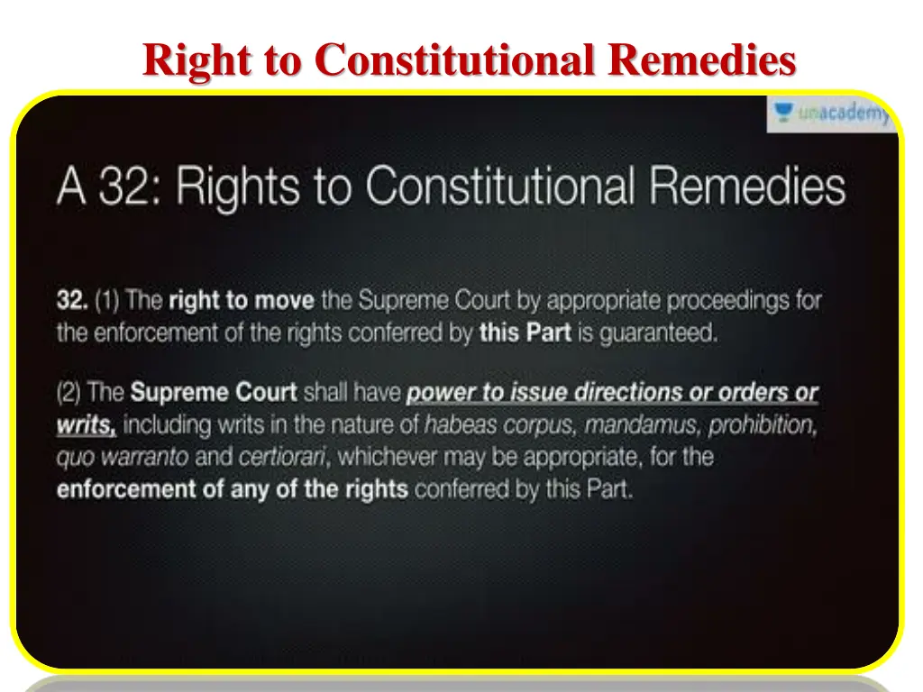 right to constitutional remedies