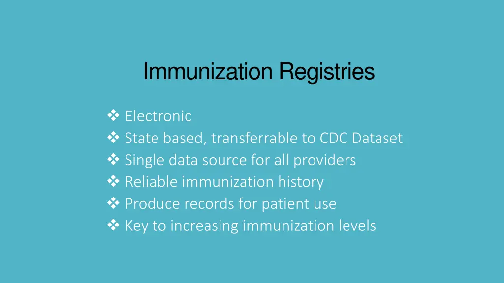 immunization registries