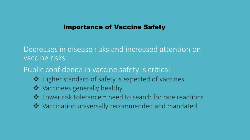 importance of vaccine safety