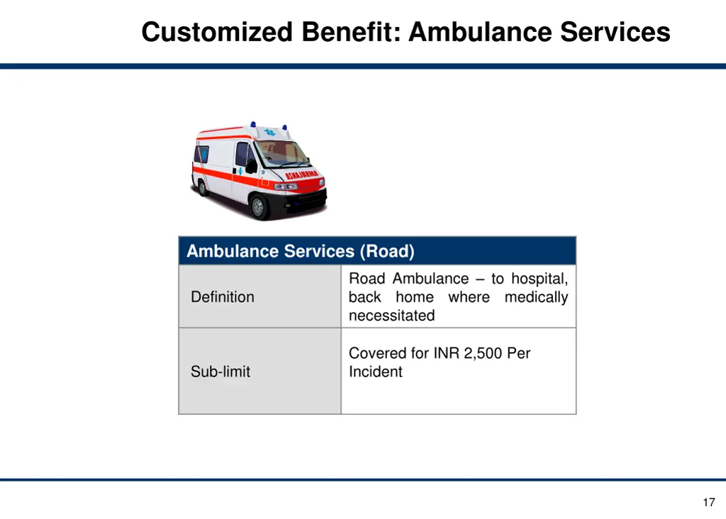 customized benefit ambulance services