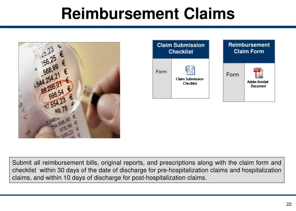 reimbursement claims