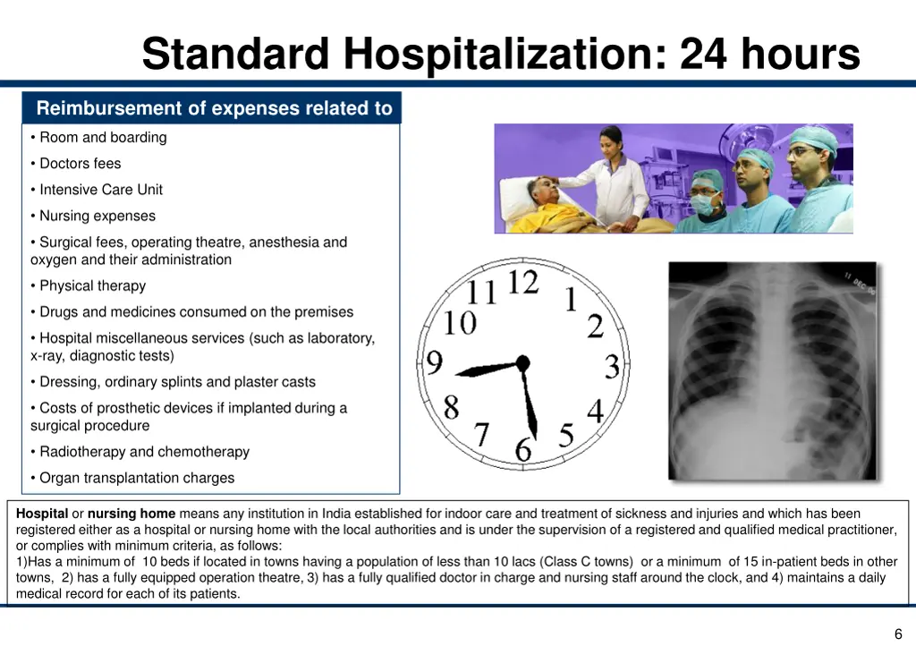 standard hospitalization 24 hours