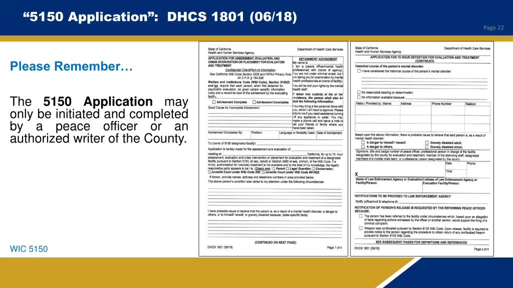 5150 application dhcs 1801 06 18