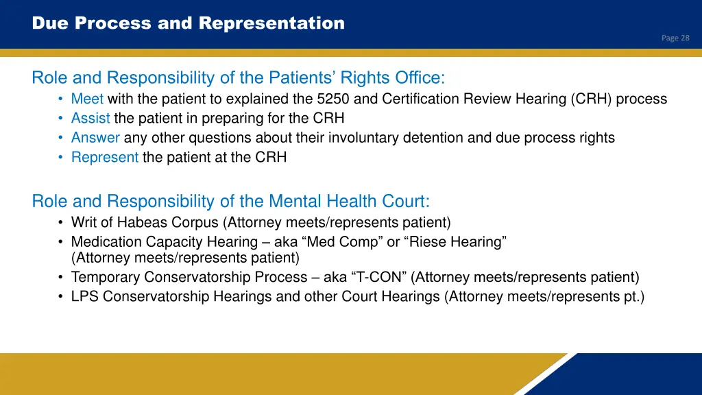 due process and representation