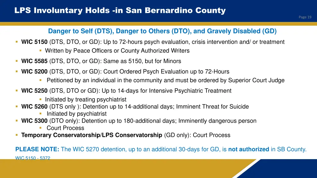 lps involuntary holds in san bernardino county