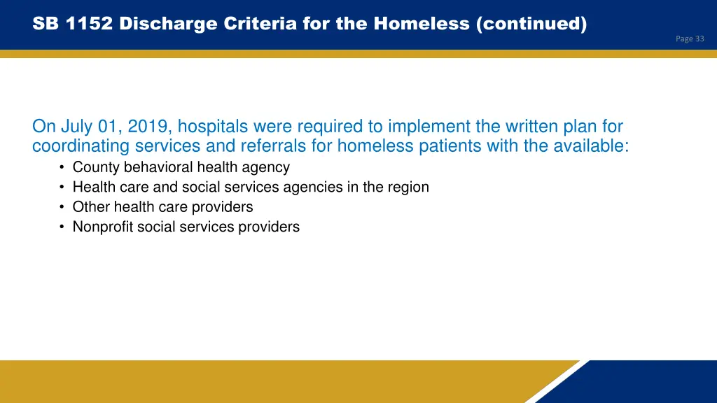 sb 1152 discharge criteria for the homeless 1